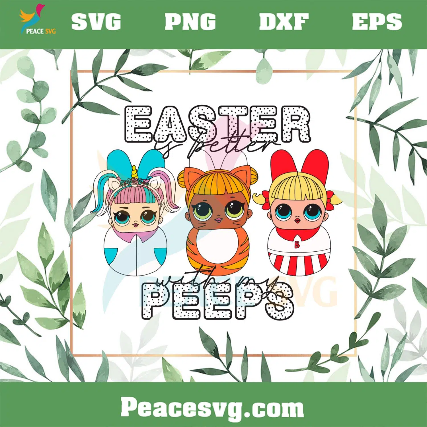 Easter Is Better With My Peeps SVG Cute Little Girl Easter Peeps SVG