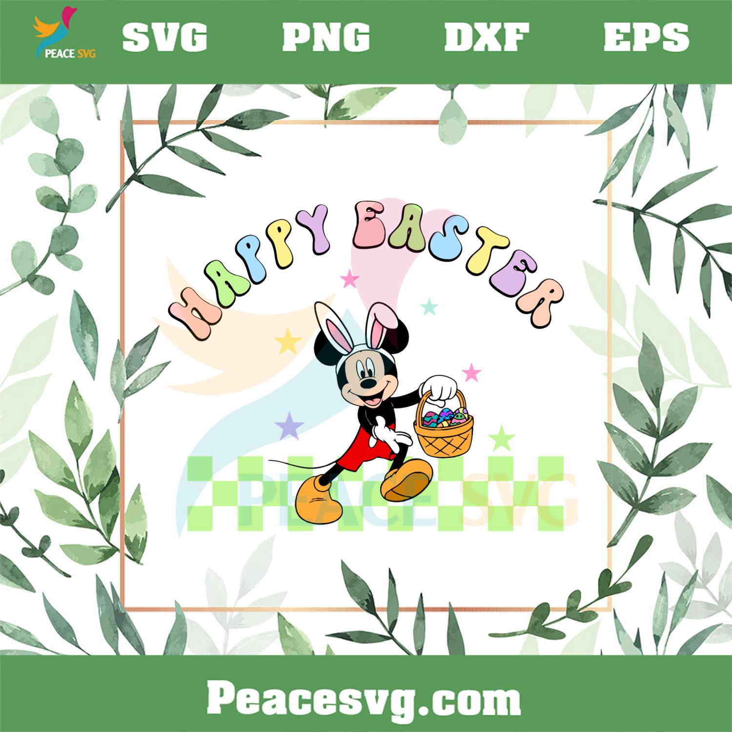 Happy Easter Mickey Easter Egg SVG Graphic Designs Files