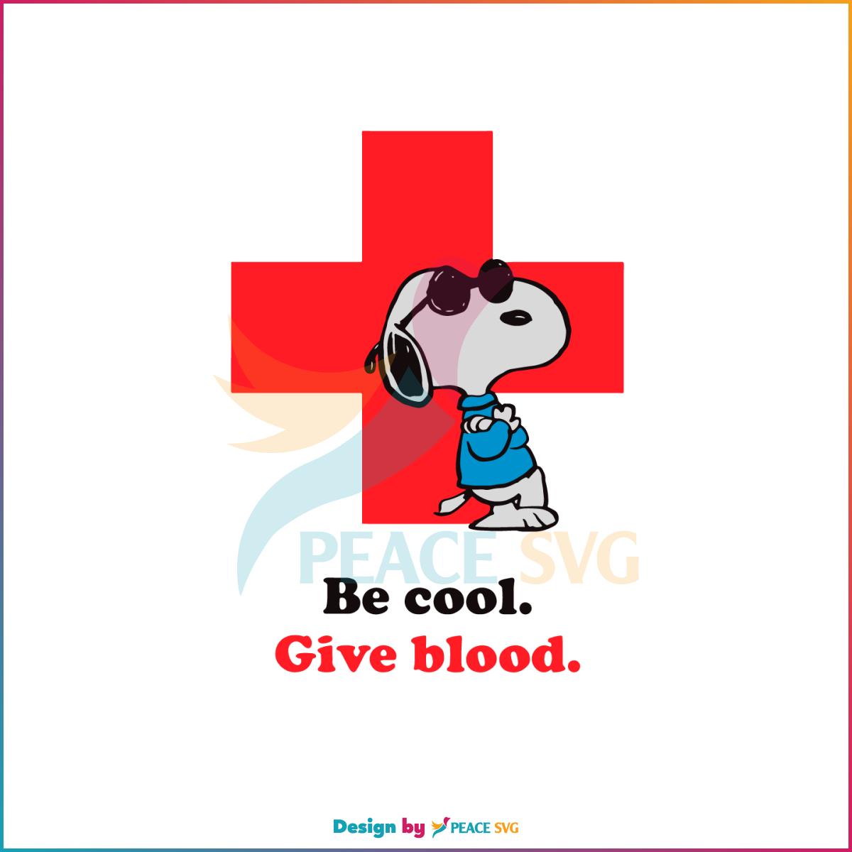Donate Blood Snoopy Red Cross Snoopy SVG Cutting Files