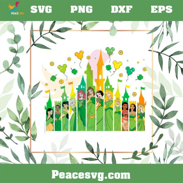 Disney Princess St Patrick’s Day Disney Castle SVG Cutting Files