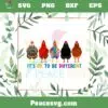 It’s Ok To Be Different Cute Chickens SVG Autism Awareness SVG