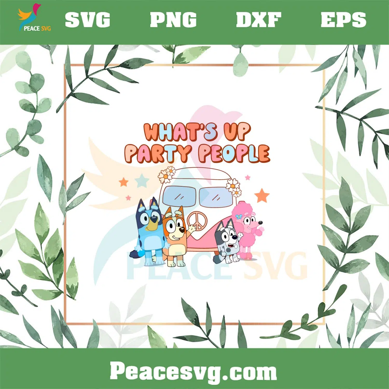 Bluey What’s Up Party People SVG Grovy Bluey Bingo Muffin Coco SVG