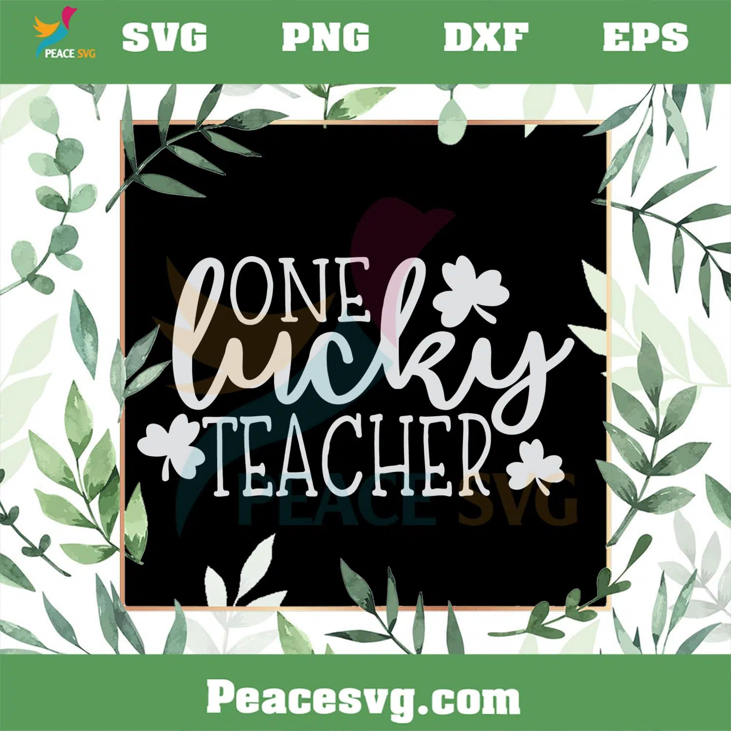 One Lucky Teacher SVG Shamrock St Patrick’s Day Irish Teacher SVG