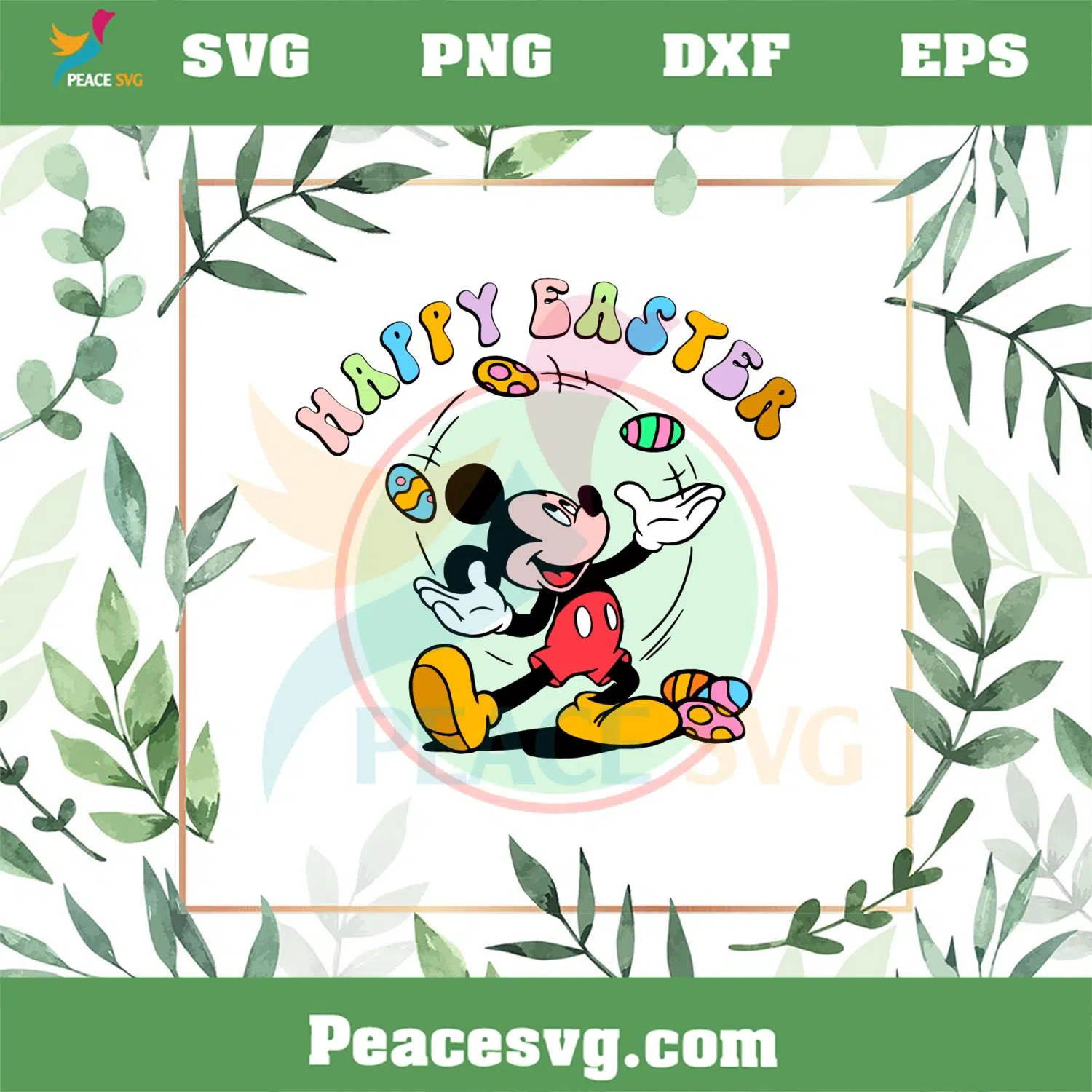 Funny Mickey Easter Egg Disney Easter SVG Cutting Digital Files