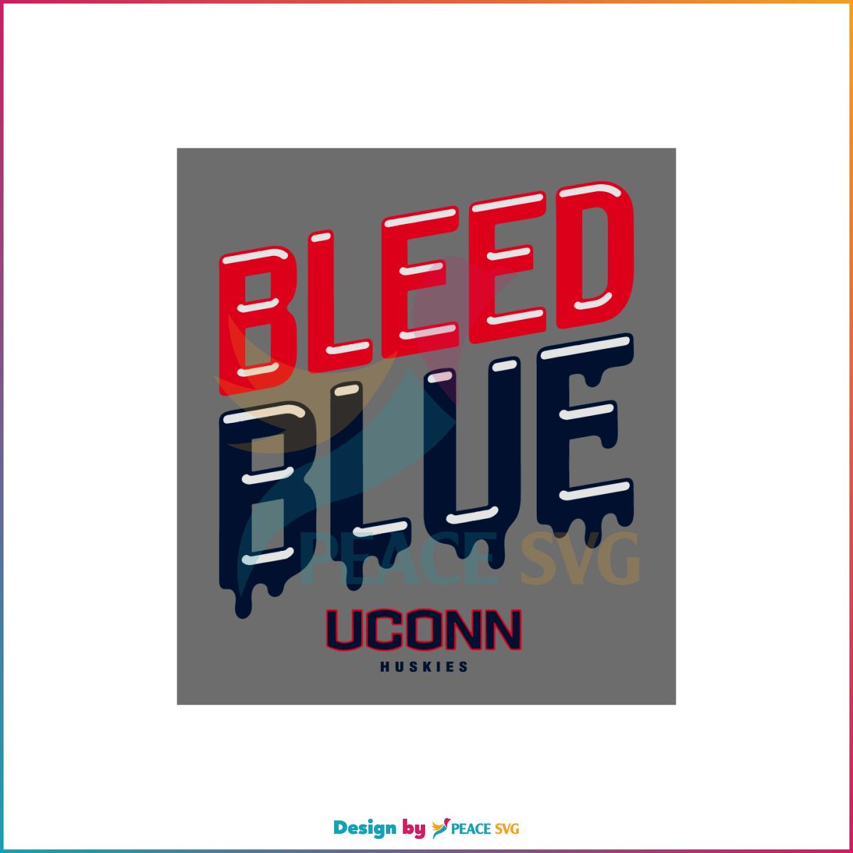 Bleed Blue Uconn Huskies SVG For Cricut Sublimation Files