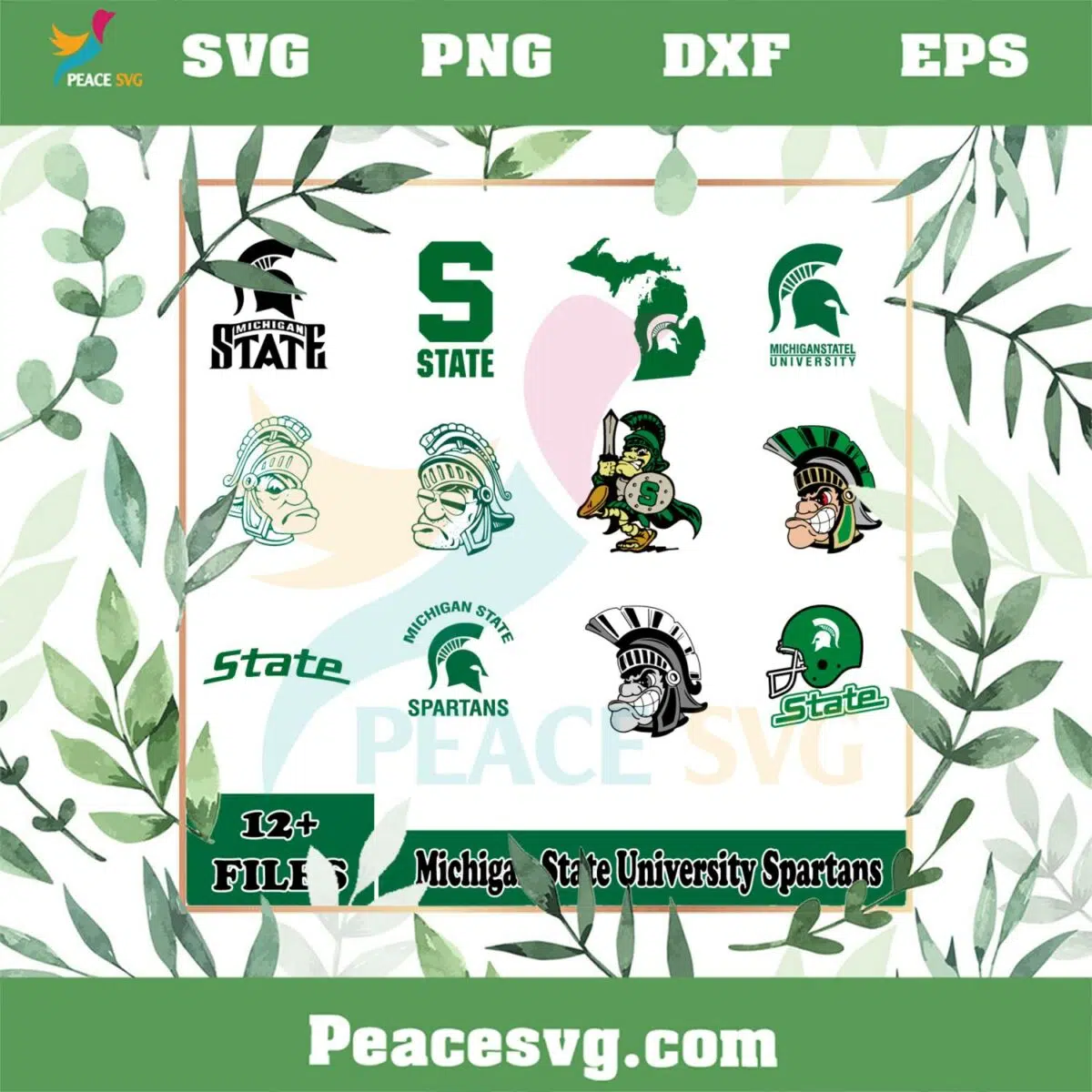 Michigan State University Spartans Bundle SVG Cutting Files