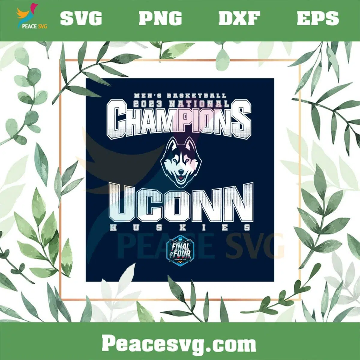 Men’s Basketball 2023 National Champions Uconn HUskies SVG Cutting Files