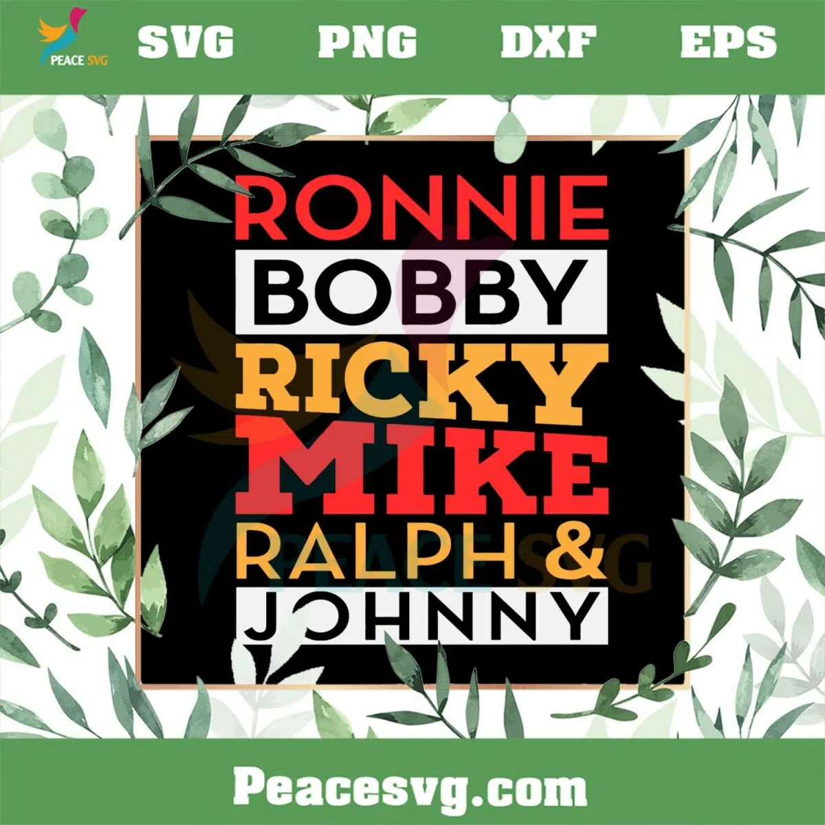 Ronnie Bobby Ricky Mike Ralph And Johnny New Edition Fans SVG Cutting Files