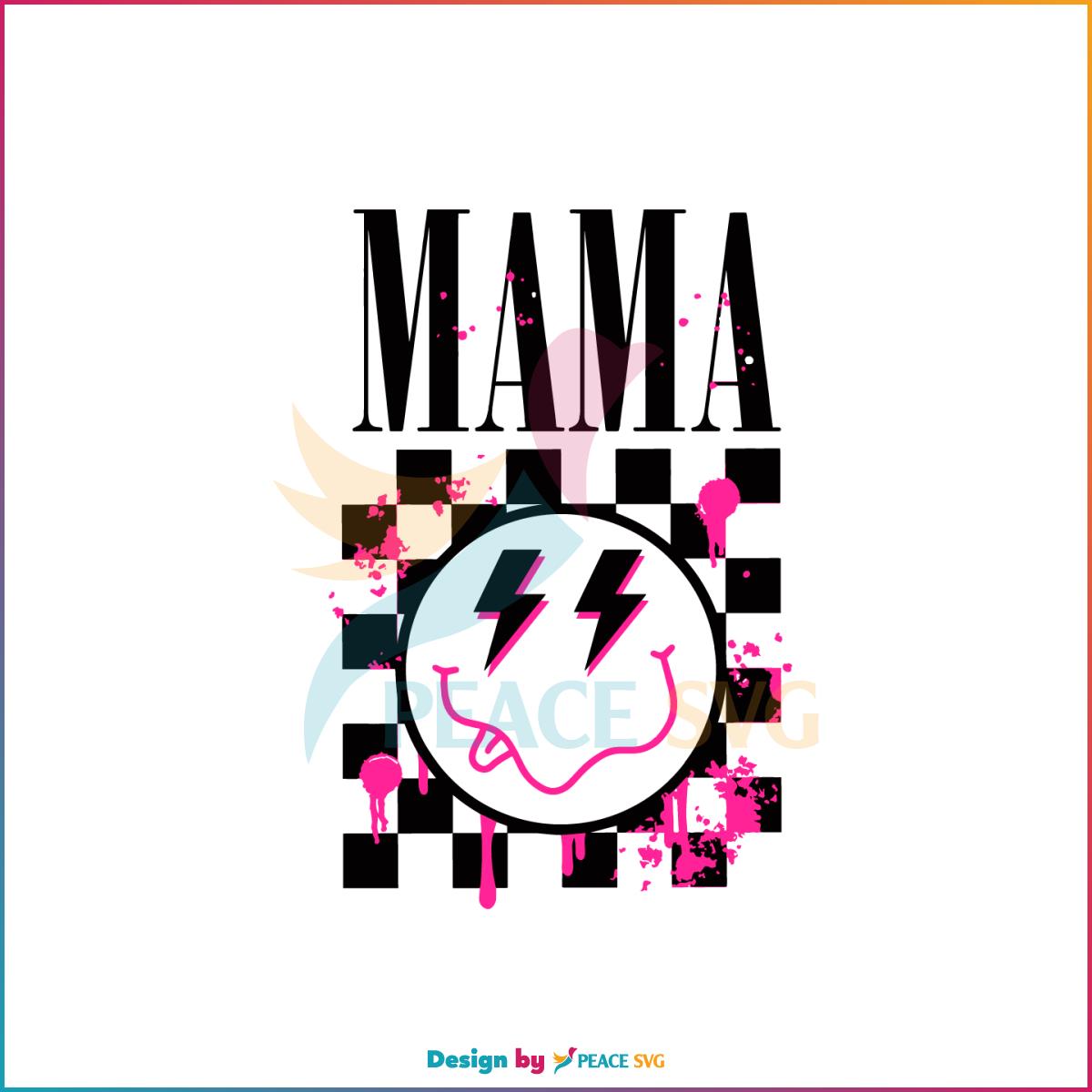 Retro Mama Smiley Face Svg Best Graphic Designs Cutting Files