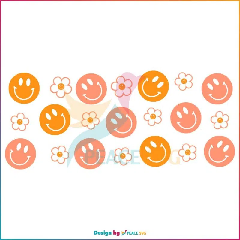 Smiley 16oz Libbey Can Wrap SVG Cutting Files