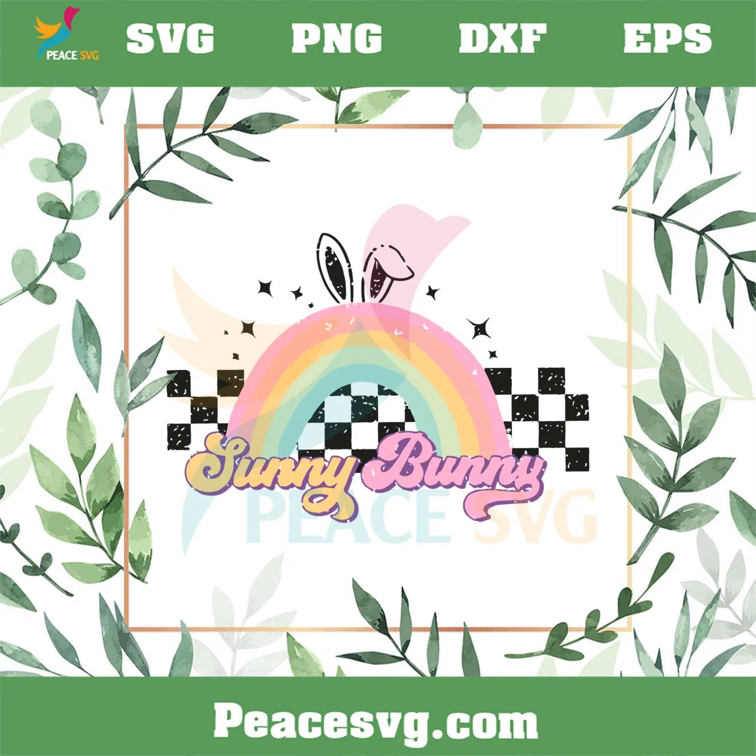 Sunny Bunny Vintage Easter Day SVG For Cricut Sublimation Files