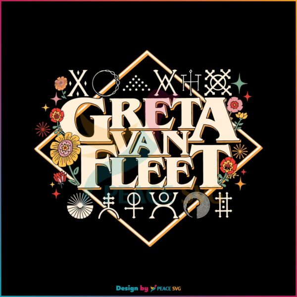 Retro Greta Van Fleet Dream In Gild Tour 2023 SVG Cutting Files