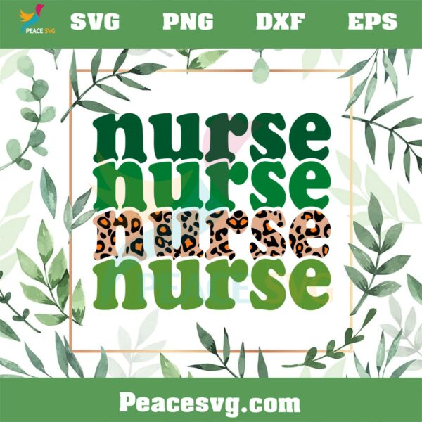 St Patrick’s Day Leopard Nurse SVG Graphic Designs Files