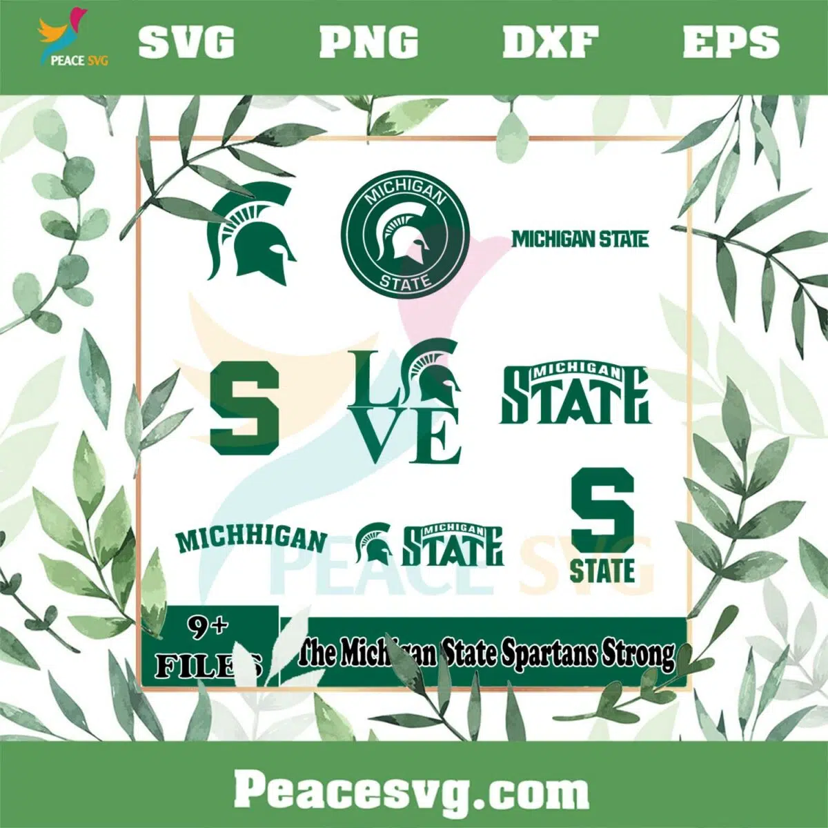 The Michigan State Spartans Strong Bundle SVG Cutting Files