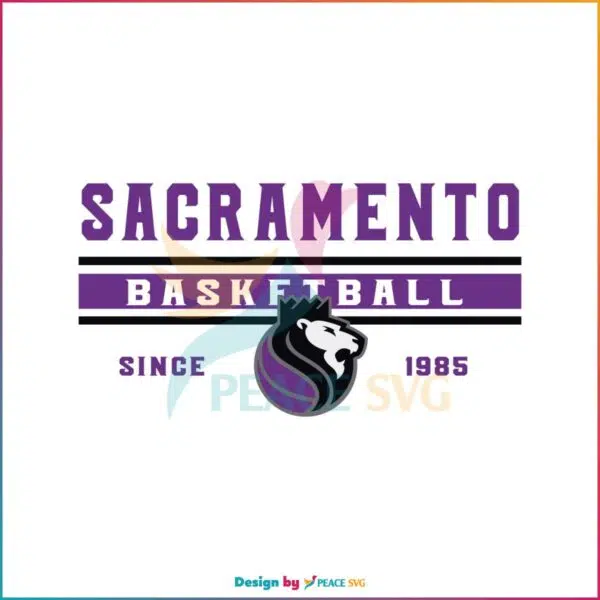 Sacramento Kings Basketball Vintage Logo SVG Cutting Files