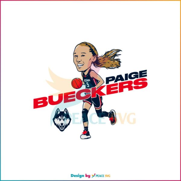 Uconn Basketball Paige Bueckers Caricature Svg Cutting Files