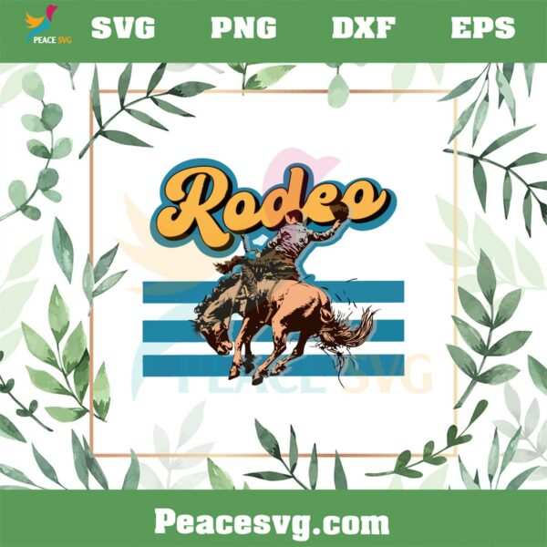 Comfort Color Retro Rodeo Western Cowboys SVG Cutting Files