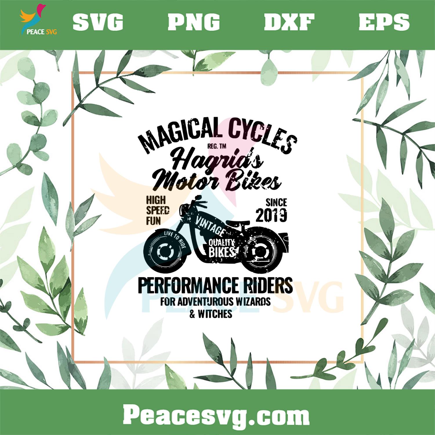 Magical Motorbikes Hagrids Motor Bikes Svg Graphic Designs Files