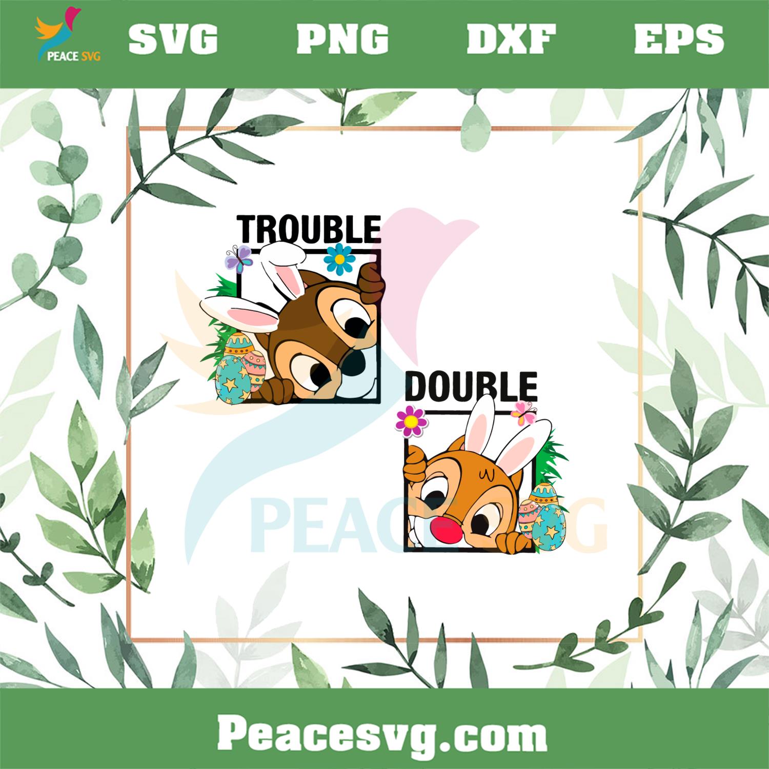 Chip And Dale Funny Easter Double Trouble SVG Cutting Files