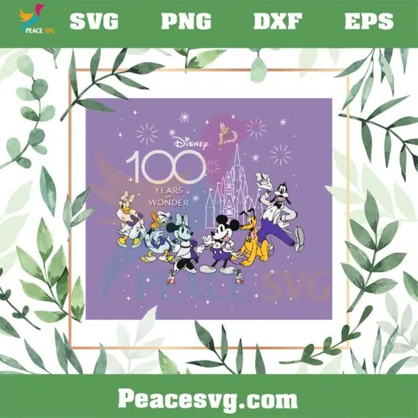 Retro Mickey Mouse And Friends Disney 100 Years Of Wonder Svg