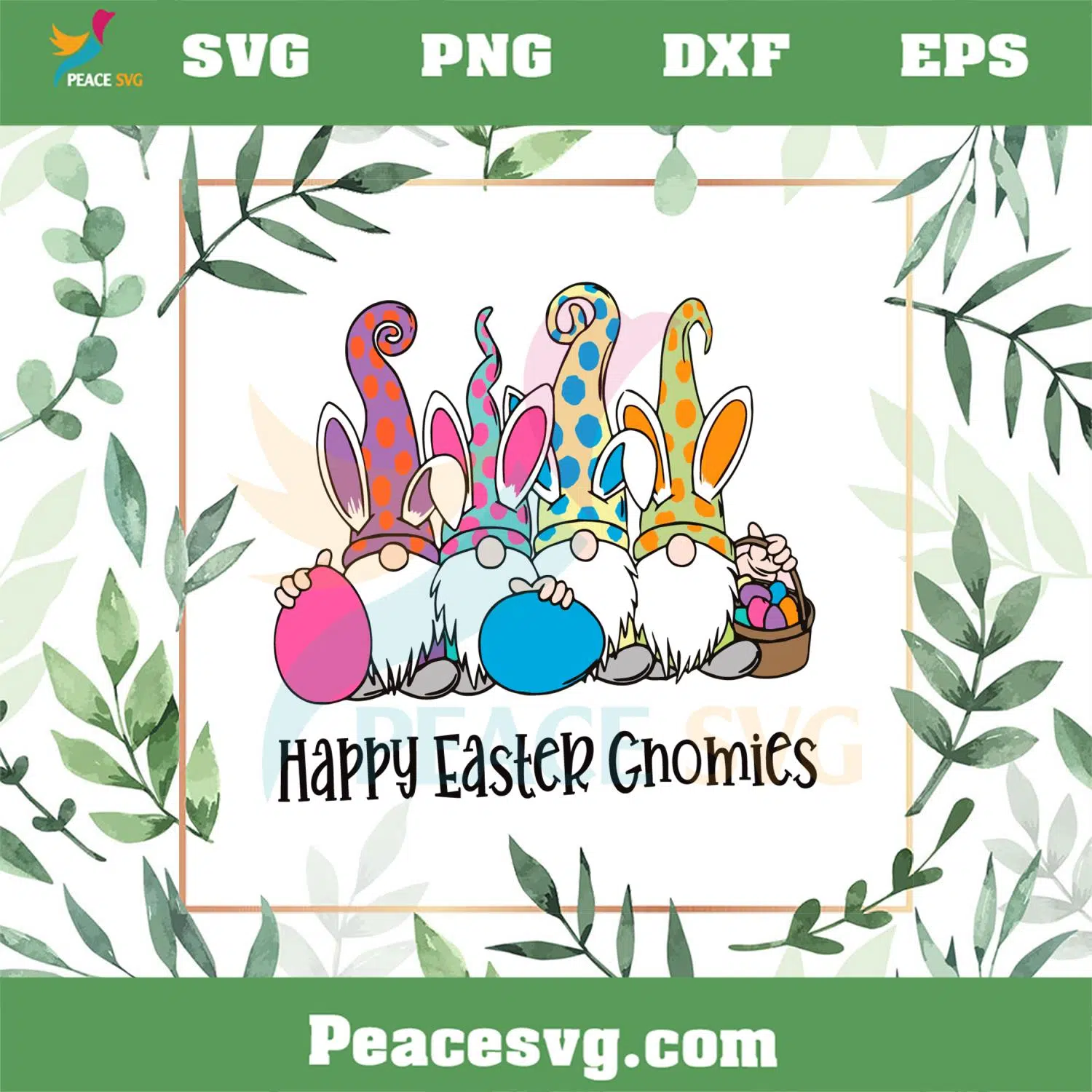 Happy Easter Gnomies Gnome Squad Easter Egg SVG Cutting Files