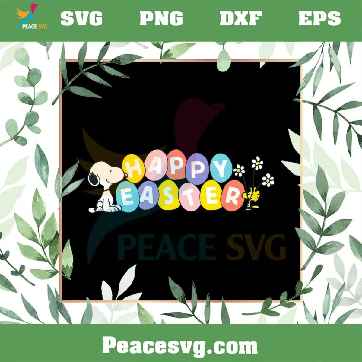 Peanuts Snoopy Happy Easter Egg Best SVG Cutting Digital Files