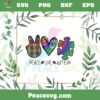 Peace Love Autism Rainbow Color PNG Sublimation Designs