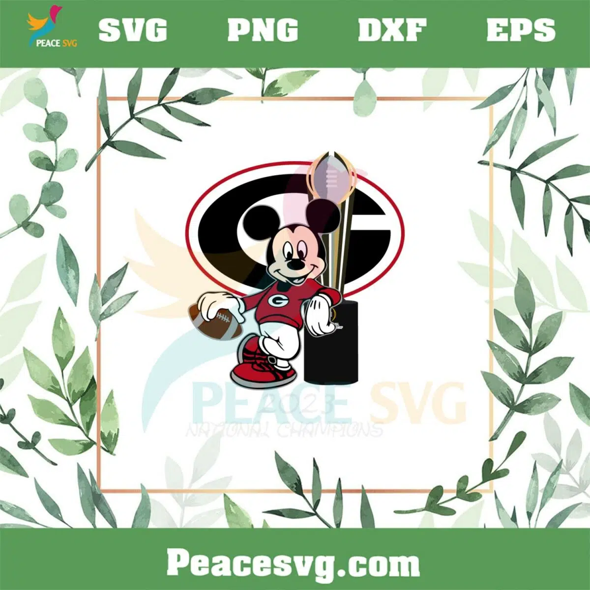 Georgia Bulldogs 2023 SVG, National Championship Mickey Mouse Svg