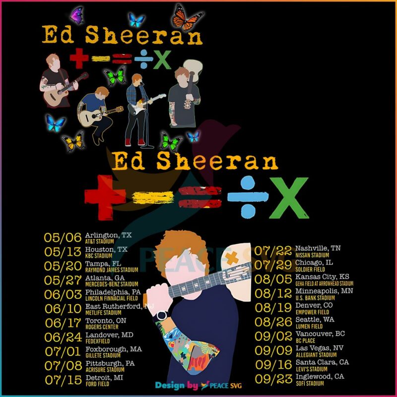 Ed Sheeran Tour 2023 Png
