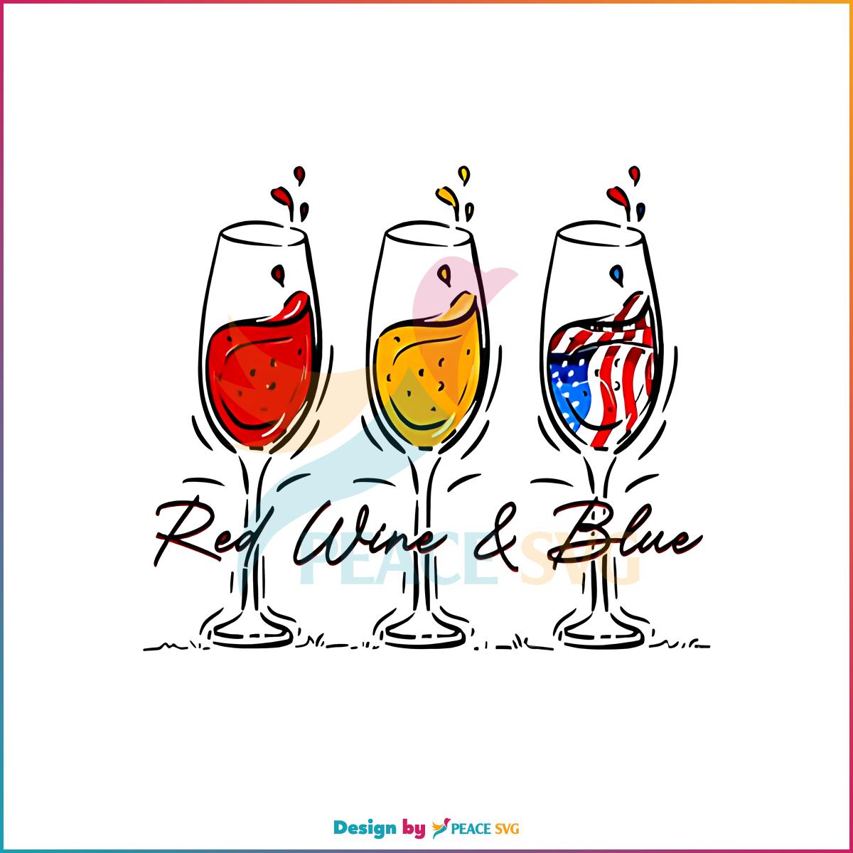 Red Wine And Blue Drinking America PNG