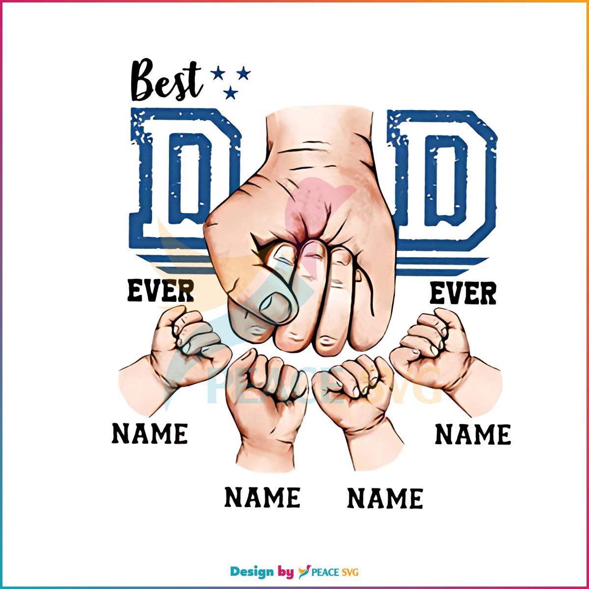 Custom Fathers Day Dad Fist Bumb PNG