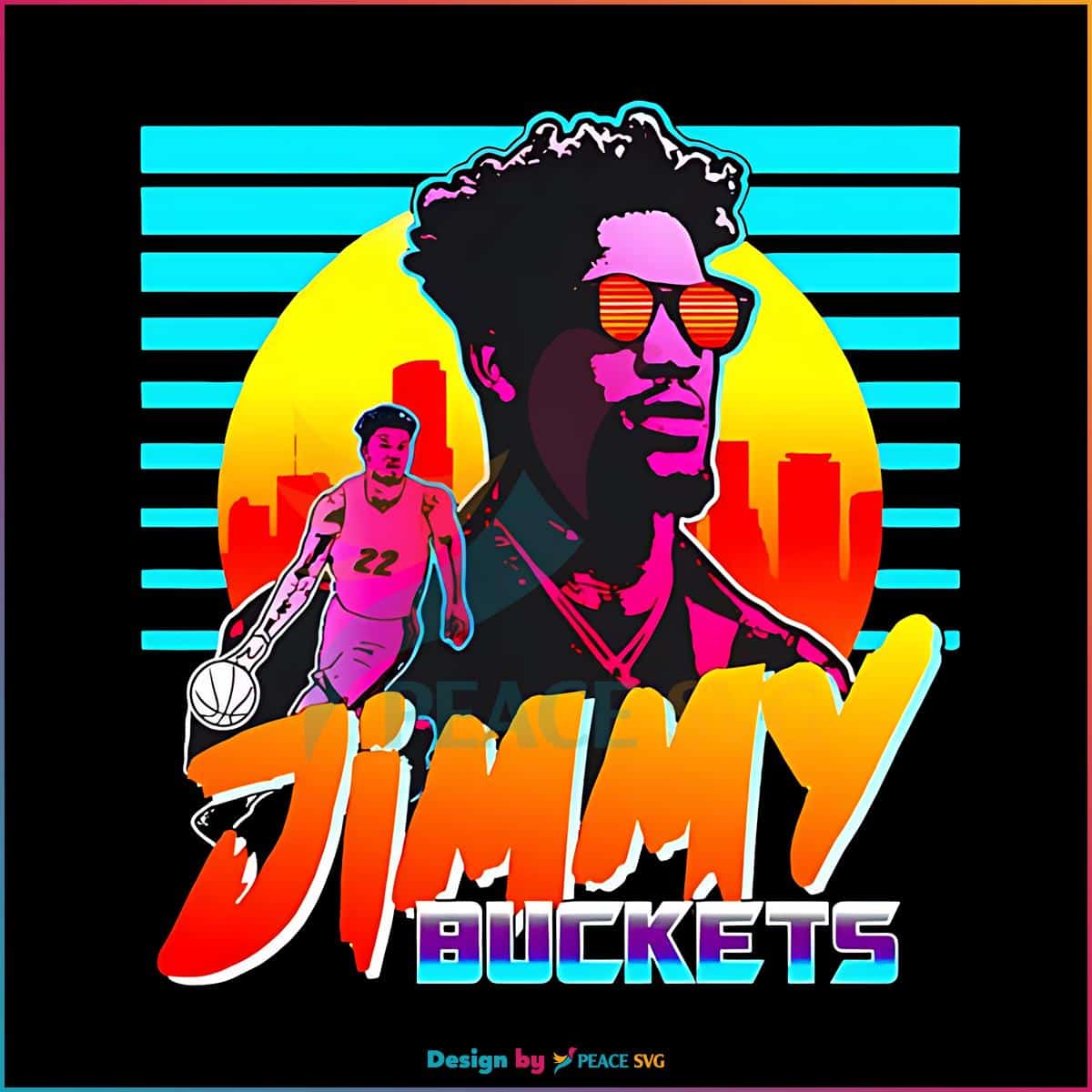 Miami Retro Jimmy Buckets Funny Jimmy Butler Miami Vice PNG » PeaceSVG