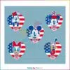 Mickey And Friends Happy 4th Of July SVG, Disney American Heart Svg