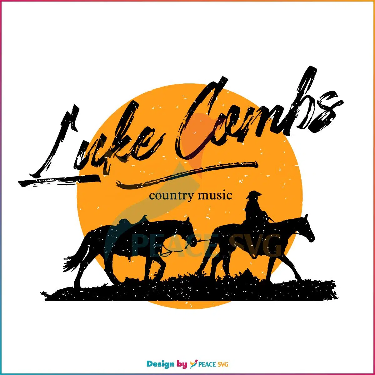 Retro Luke Combs Country Music SVG, Luke Combs Concert Nashville SVG