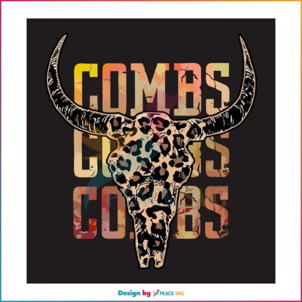 Retro Luce Combs Leopard Bullhead Country Music Lover SVG Instant Download