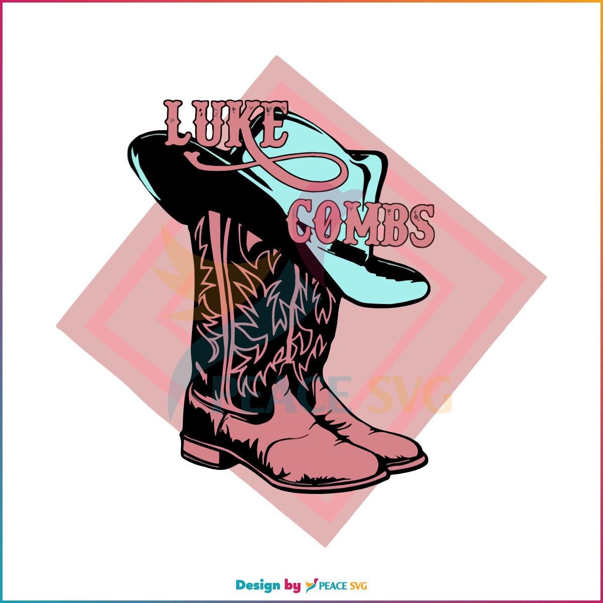 Luke Combs 2023 World Tour SVG, Vintage Western Cowboy Country Music SVG
