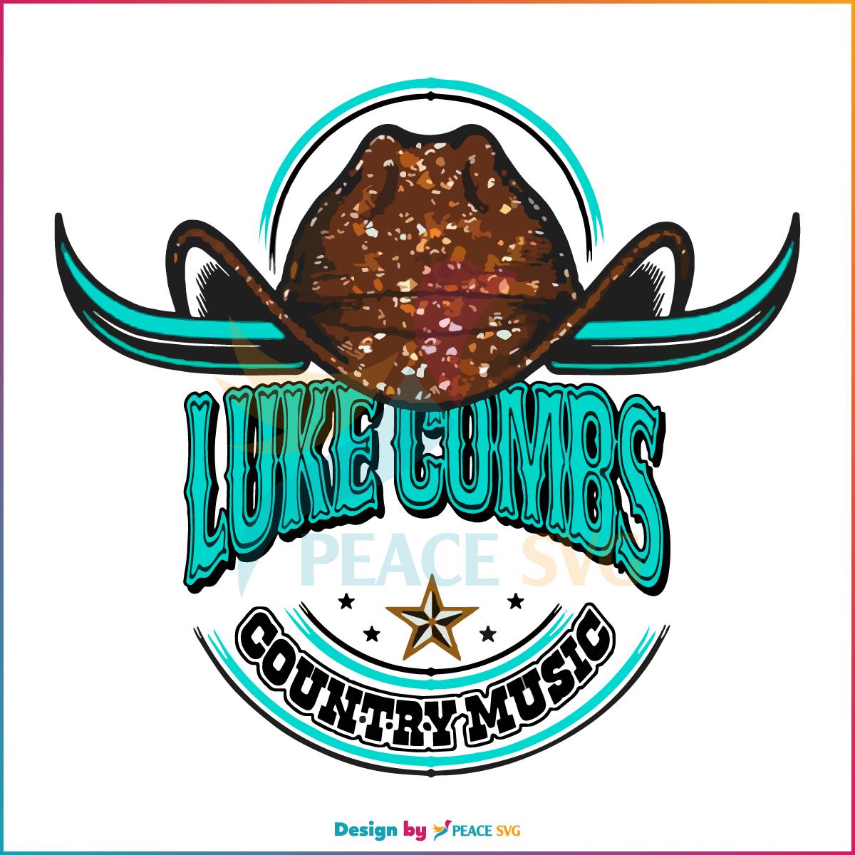 Luke Combs Country Music Western Cowboy Hat SVG Cutting Files