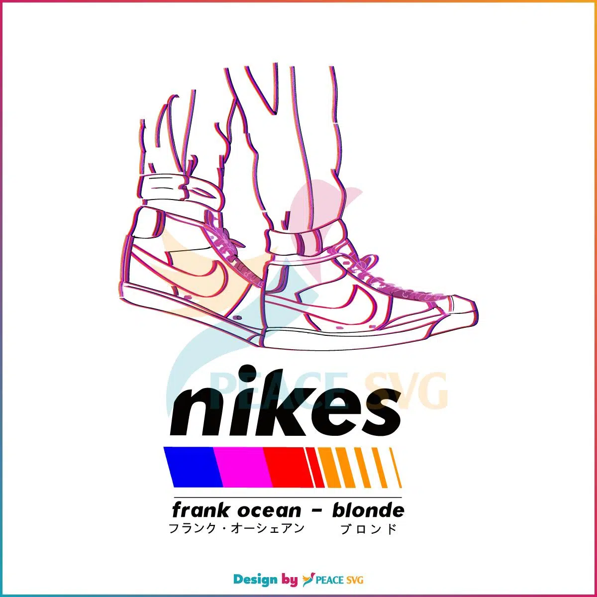 Frank Ocean Blond Nikes Drawing Svg, Graphic Designs Files