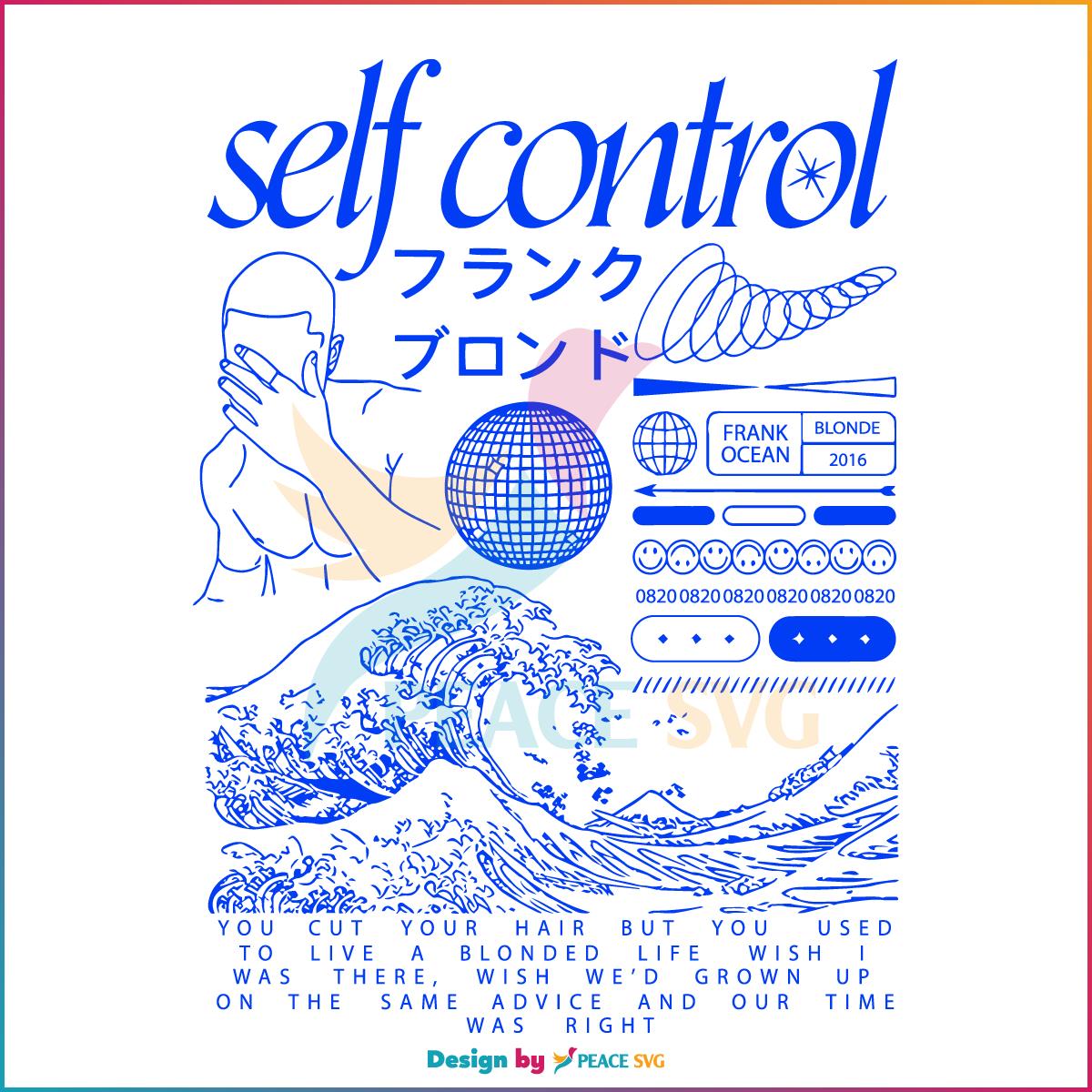 Frank Ocean Self Control Blond Album Svg, Cutting Files