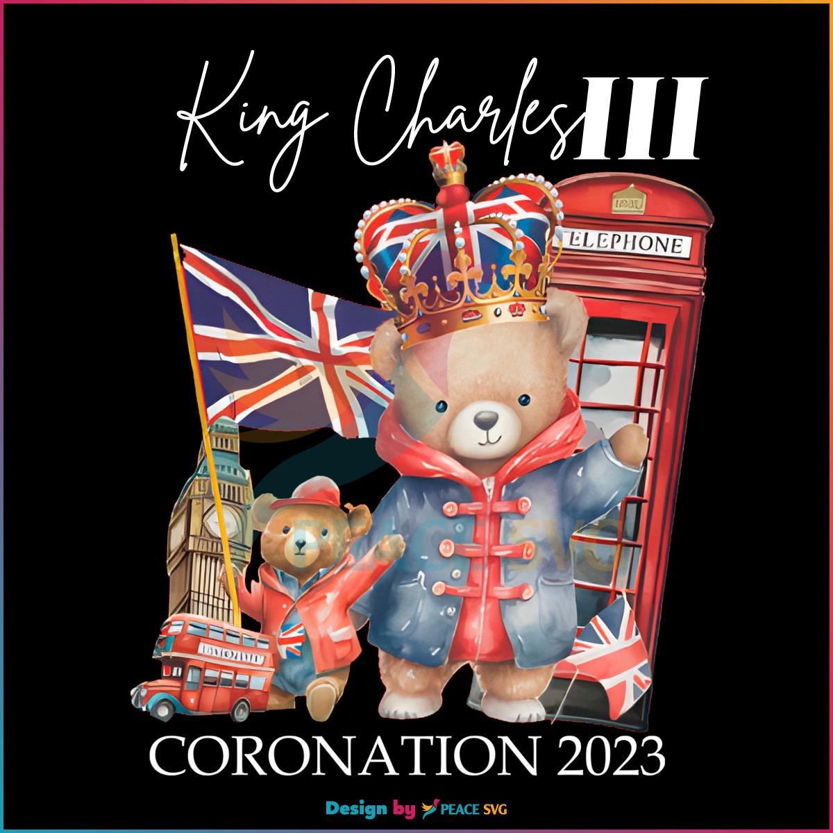 King Charles Coronation Day London Bear May 6 2023 Union Jack Crown Png