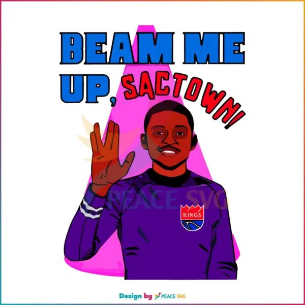 Beam Team Sacramento Kings De'aaron Fox Beam Me Up SVG