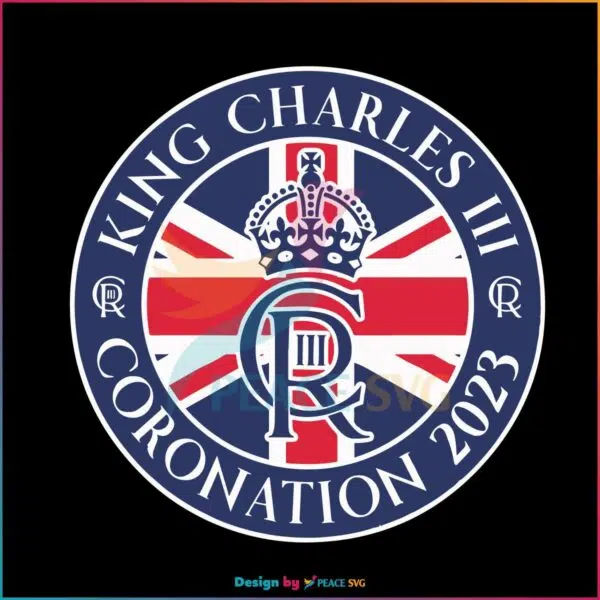 King Charles III Coronation Union Jack Logo SVG, Cutting Files