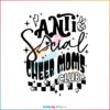 Antisocial Cheer Moms Funny Cheer Mom SVG, Retro Mothers Day Svg
