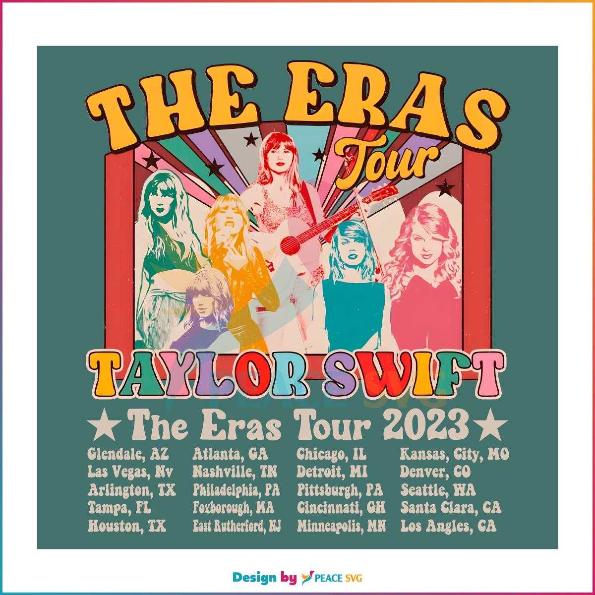 Retro Taylor Swift The Eras Tour 2023 Swiftie Concert PNG