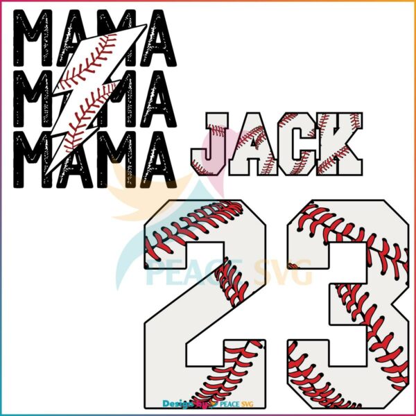 Mama Baseball Best SVG