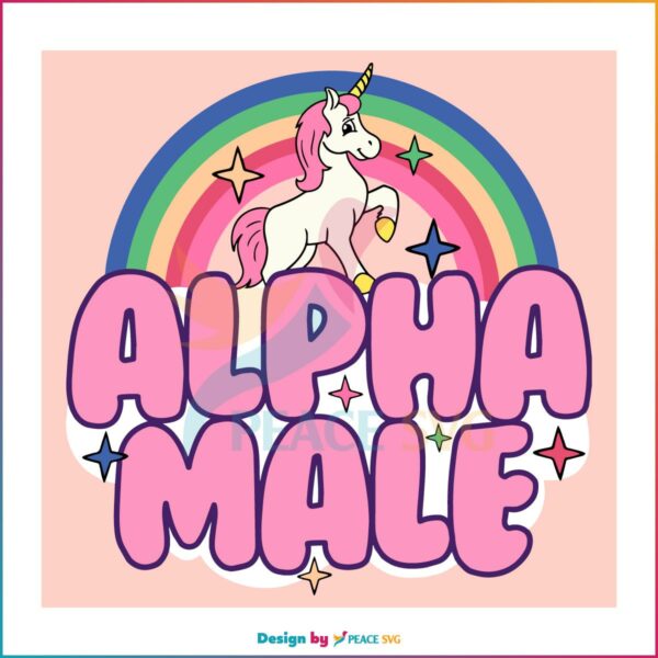Ironic Alpha Male Unicorn Rainbow SVG