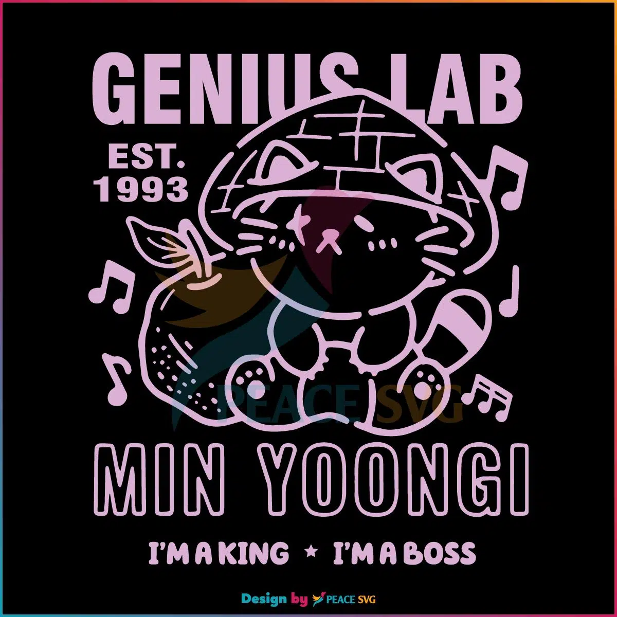 Daechwita Min Yoongi Genius Lab Est 1993 SVG File For Cricut » PeaceSVG