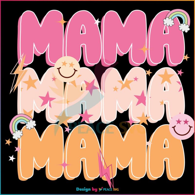 Retro Mama Happy Mother's Day SVG