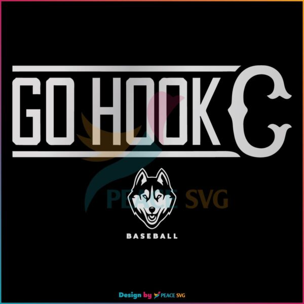 Uconn Baseball Go Hook C Uconn Huskies Baseball SVG