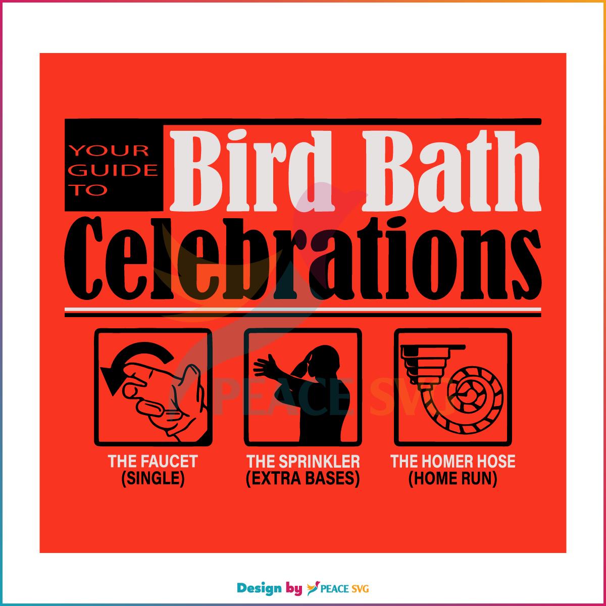 Baltimore Bird Bath Celebrations Best Svg